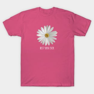 Best Yaya Ever Simple Daisy Floral T-Shirt